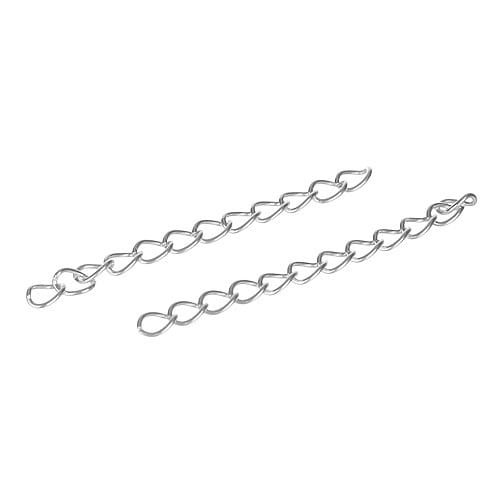 LAN54 Łańcuszek dystansowy regulacyjny 50mm ogniwa 5,5x4mm srebrny