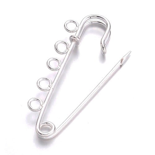 agb06 Baza Agrafka ozdobna z bazą 16x50mm - platynowa
