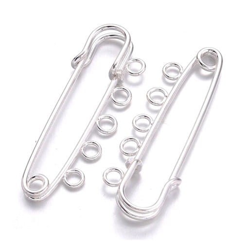agb06 Baza Agrafka ozdobna z bazą 16x50mm - platynowa
