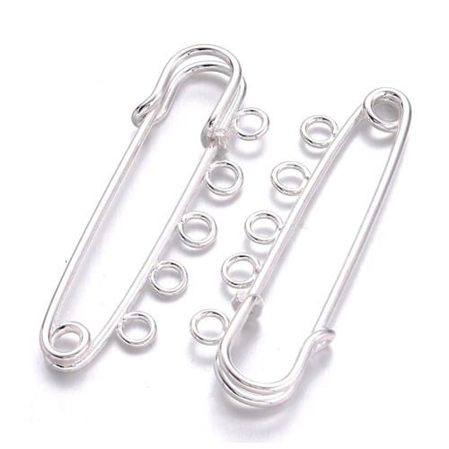 agb06 Baza Agrafka ozdobna z bazą 16x50mm - platynowa