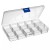 ORG98 Plastikowy pojemnik 175x100mm organizer 15 przegródek na koraliki drobiazgi
