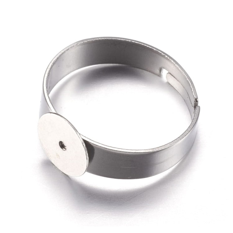 PBA30 Pierścionek z bazą 8mm do przyklejenia stal nierdzewna