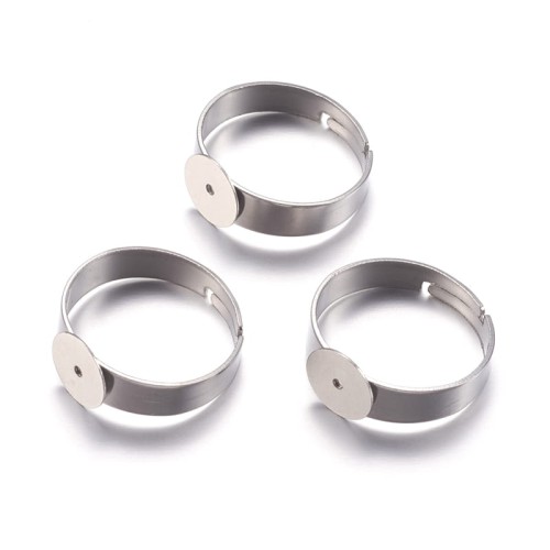 PBA30 Pierścionek z bazą 8mm do przyklejenia stal nierdzewna