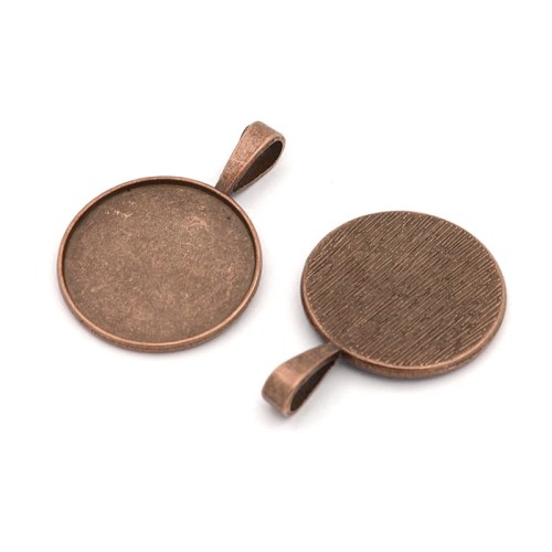 BMK124 Zawieszka baza pod kaboszon 25mm okrągła kolor miedziany