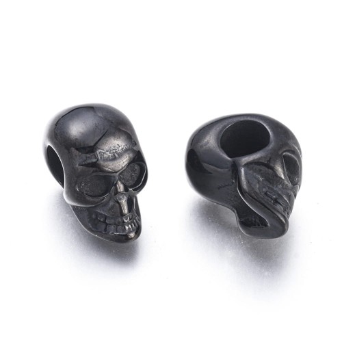 PRM612 Przekładka metalowa CZASZKA 9x16x13mm stal nierdzewna IP czarna