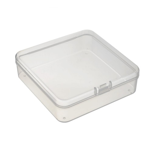 ORG155 Pojemnik plastikowy kwadratowy 95x95x28mm na koraliki drobiazgi