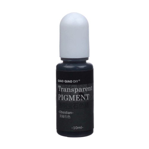 Pigment barwnik do żywicy transparentny 10ml - obsidian czarny black