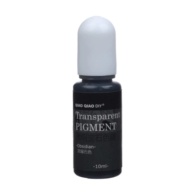 Pigment barwnik do żywicy transparentny 10ml - obsidian czarny black