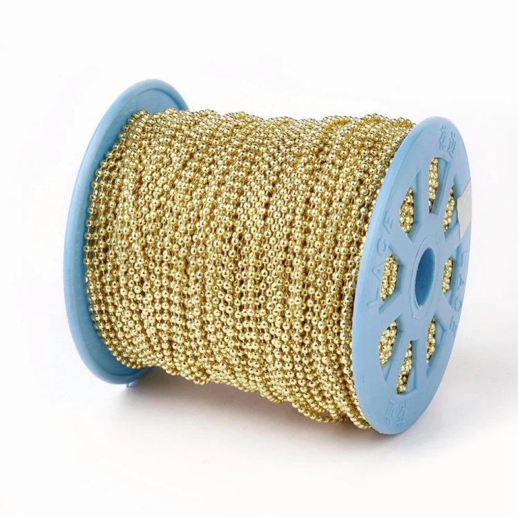 LAN98-2m Łańcuszek kulkowy stalowy 1,5mm- złoty