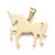 ZSS103 Zawieszka do grawerowania unicorn jednorożec 21x23mm stal nierdzewna - złoty