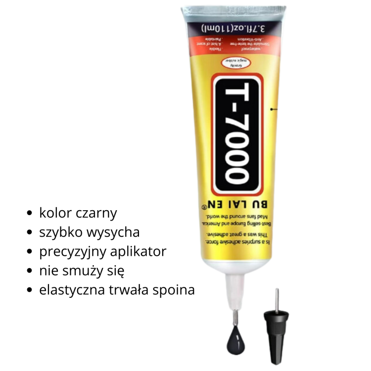 dekorynka klej czarny T-7000