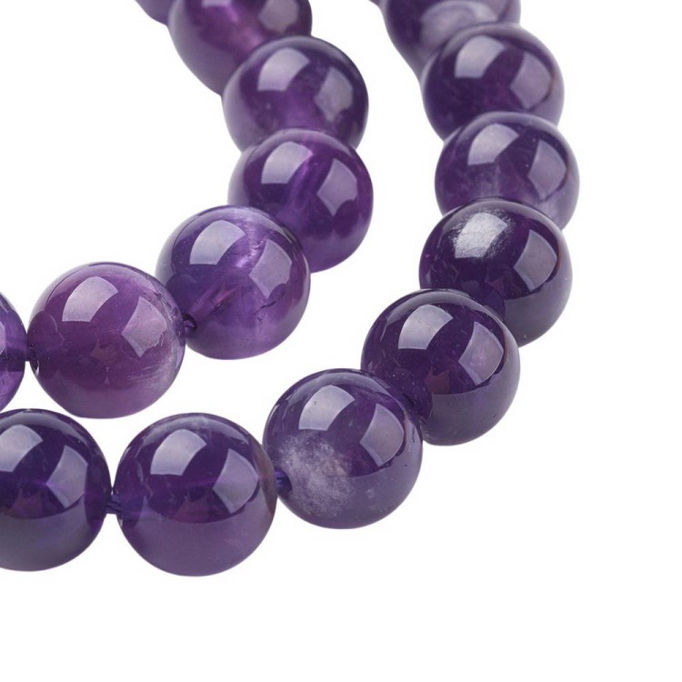 AM05 Ametyst kamień naturalny koraliki kule 8mm