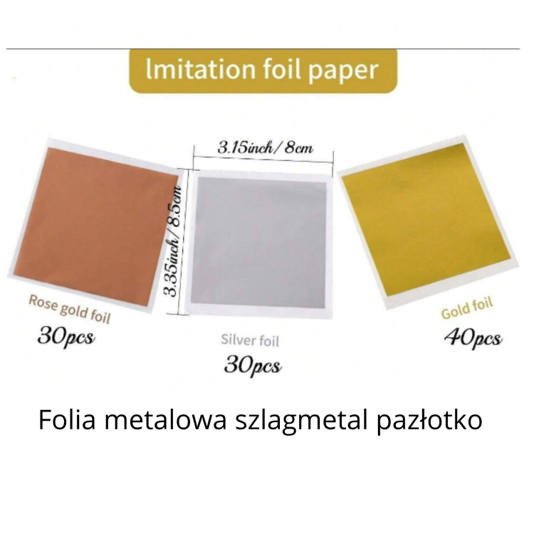 pazłotko folia metalowa szlagmetal dekorynka złocenie żywica epoksydowa