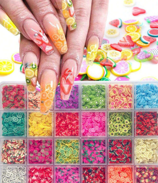 dekorynka fimo ozdoby owoce żywica uv epoksydowa gips polimerowy scrapbooking Bubble bańki nano tape guma zabawa manicure