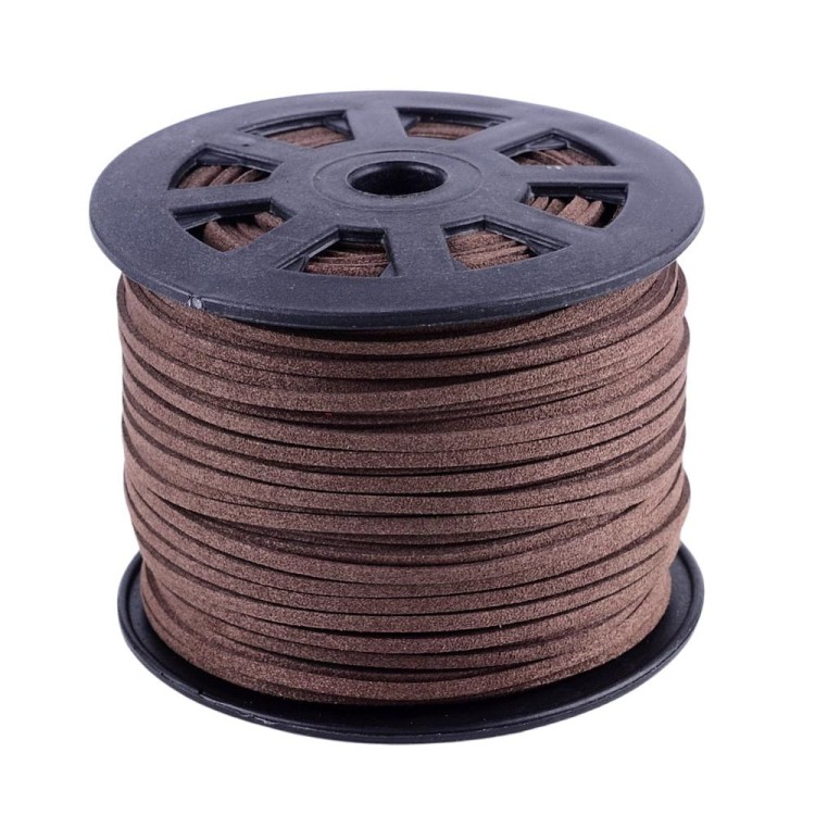 rzemyk rzemień zamszowy 3mm brązowy kza90