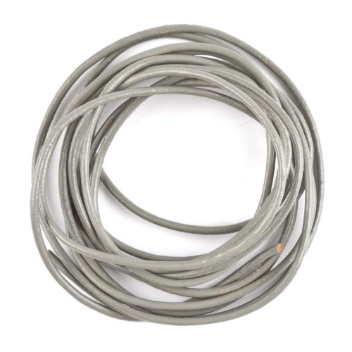 Rzemień  skórzany 2mm szary