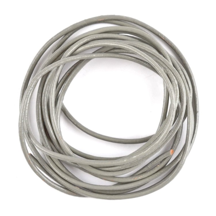 Rzemień  skórzany 2mm szary