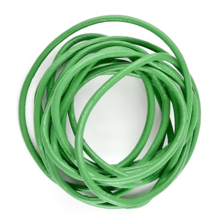 Rzemień skórzany 3mm zielony