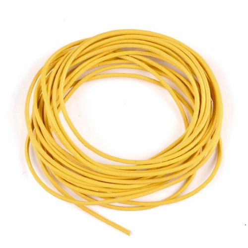 Rzemień skórzany 1mm żółty