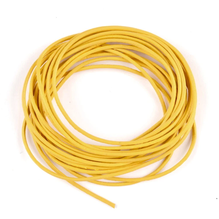 Rzemień skórzany 1mm żółty
