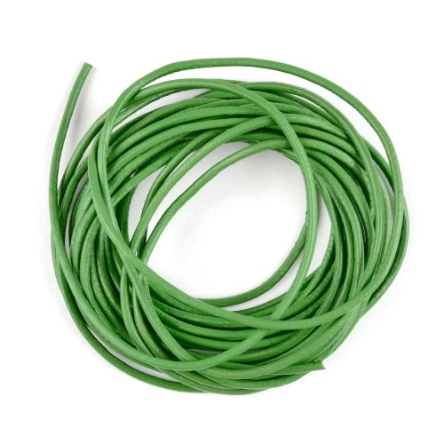 Rzemień skórzany 1mm zielony