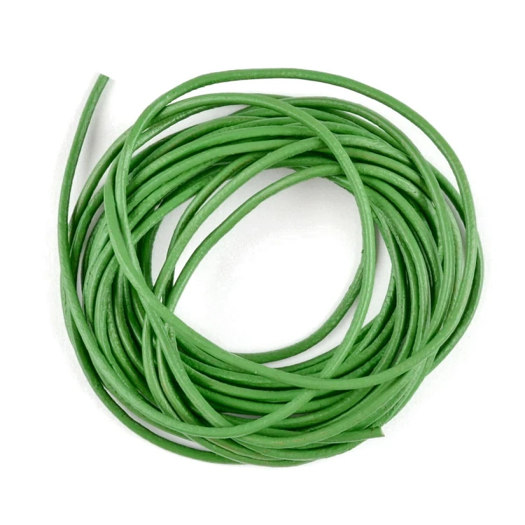 Rzemień skórzany 1mm zielony