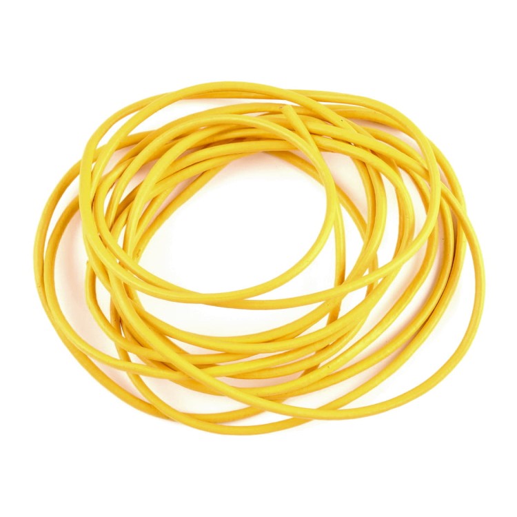Rzemień skórzany 2mm żółty