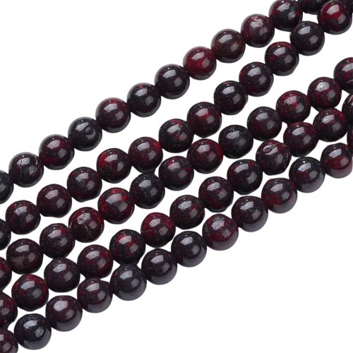 KK028 Bloodstone kamień naturalny koraliki kule 8mm