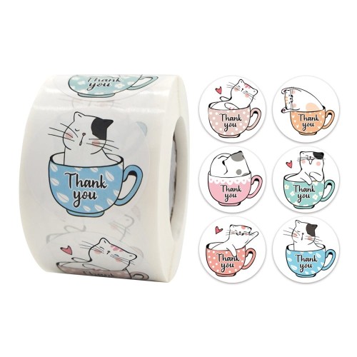 naklejki etykiety koty