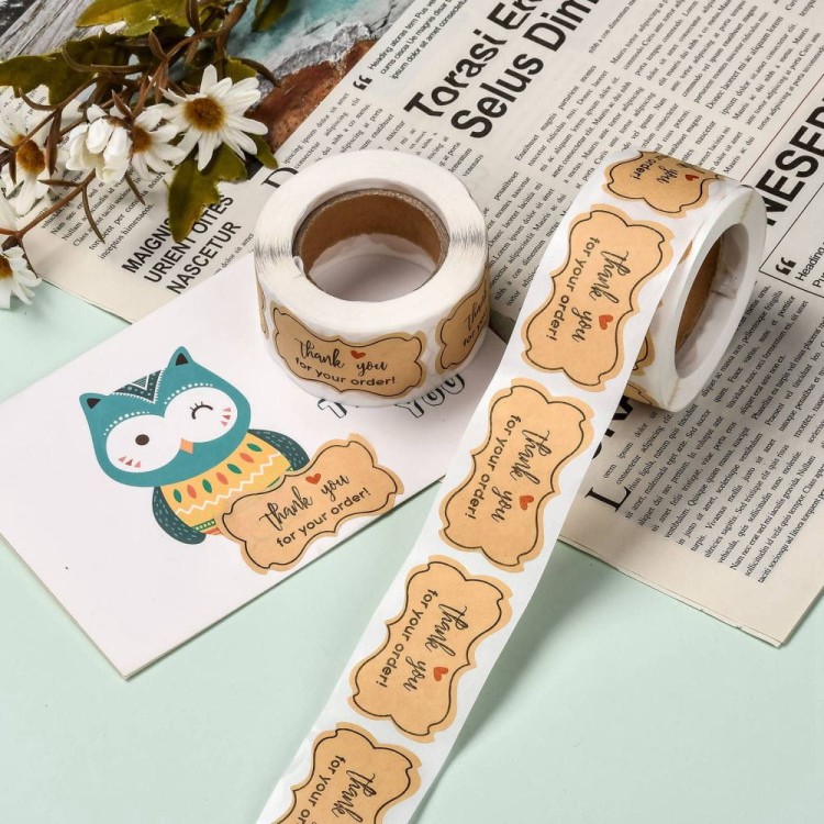 naklejki etykiety Thank You