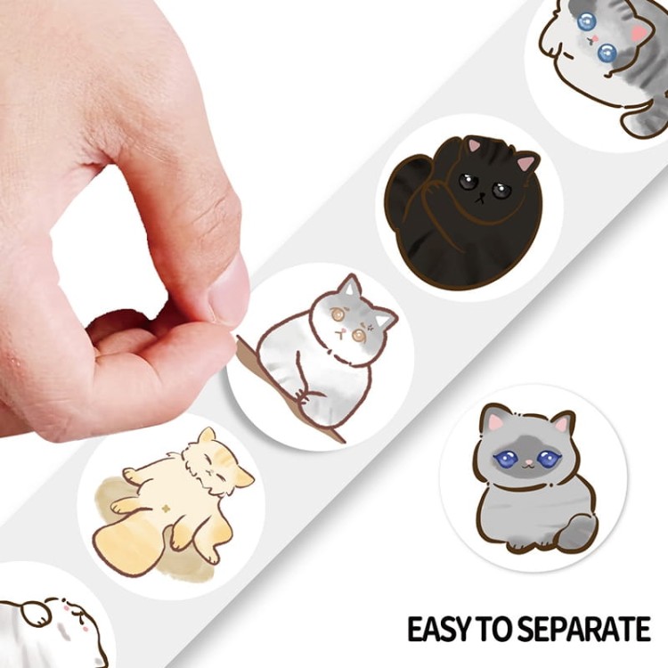 naklejki etykiety koty