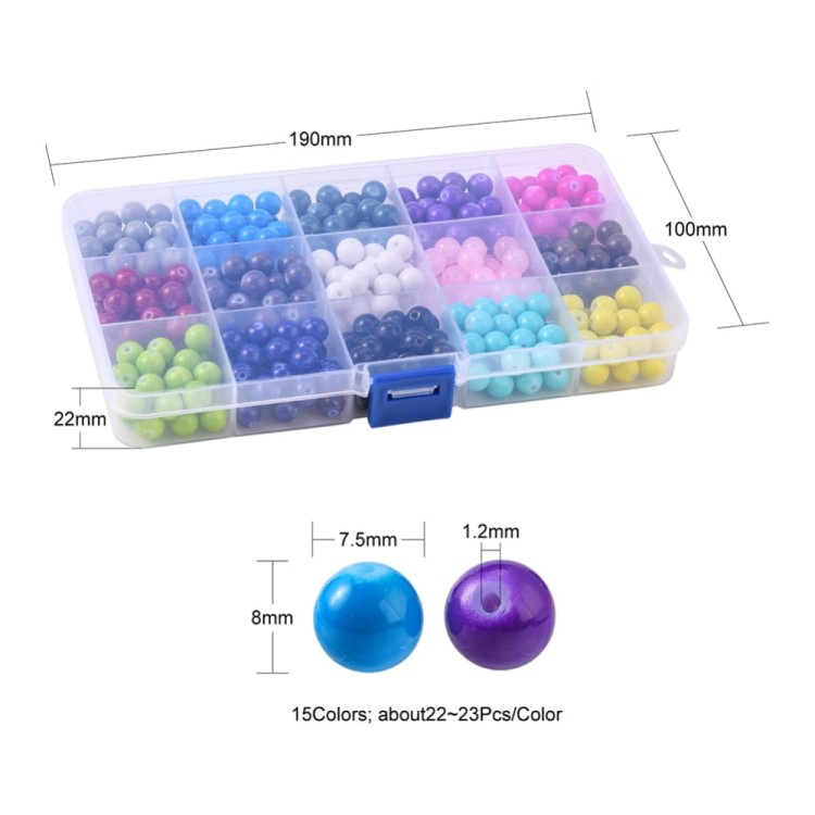 ZKOR34 Zestaw koralików szklanych