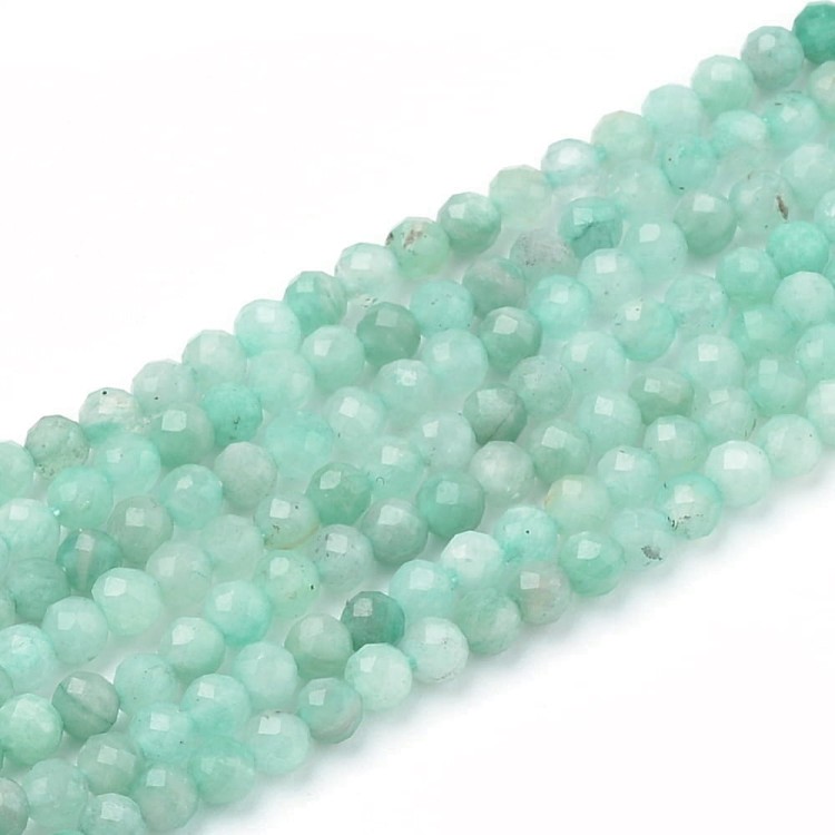 AMZ08 Koraliki Amazonit 3mm