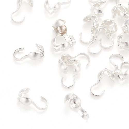 LAP88 końcówki zakończenia łapaczki chłopczyki 9x4mm/3mm srebrne