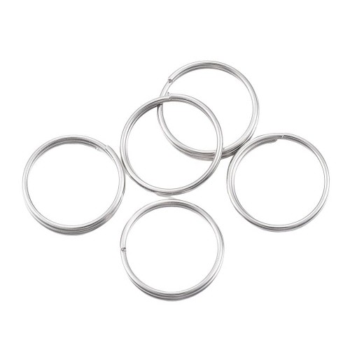 BRE235 Baza breloka brelok kółko sprężynowe 18mm stal nierdzewna 10szt