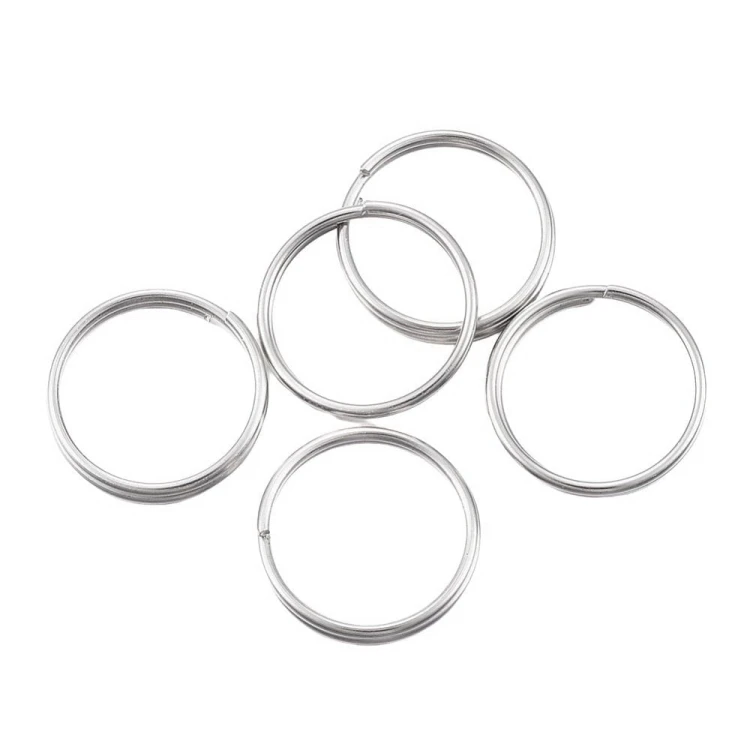 BRE235 Baza breloka brelok kółko sprężynowe 18mm stal nierdzewna 10szt