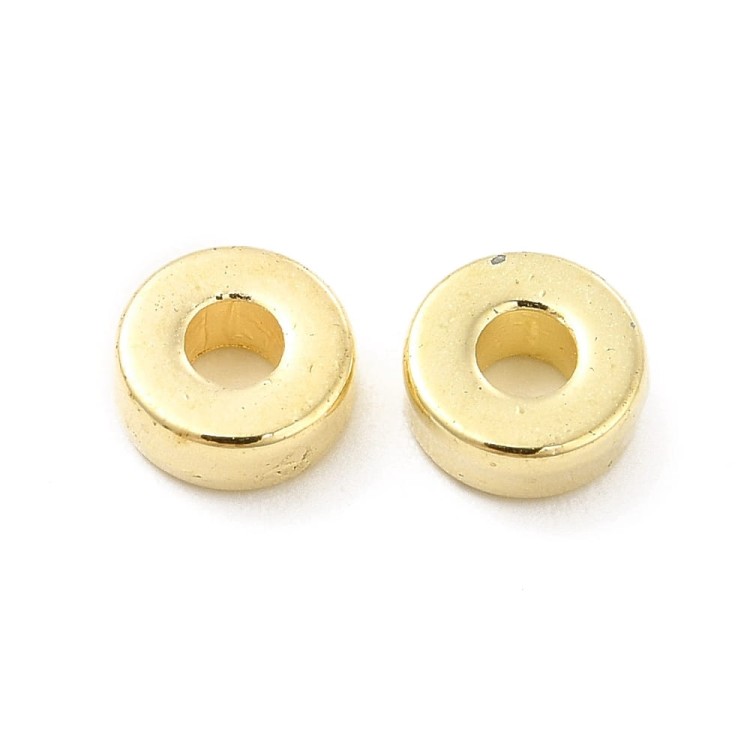CCB52 Koraliki akrylowe ringi 6mm złote