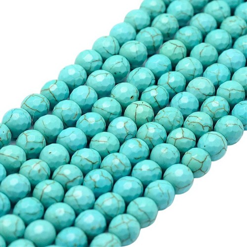 TUR11 Koraliki turkus fasetowany