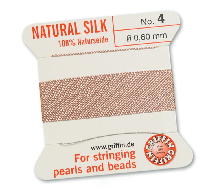 Nić jedwabna Griffin 0,6mm light pink