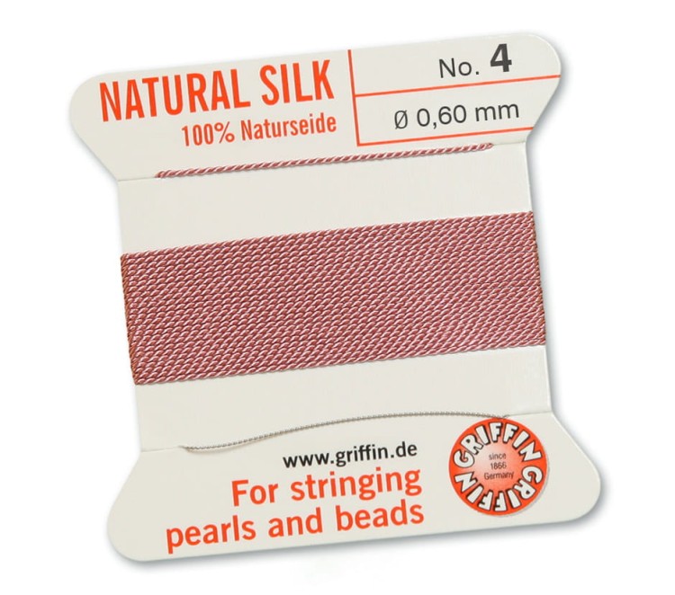 Nić jedwabna Griffin 0,6mm dark pink