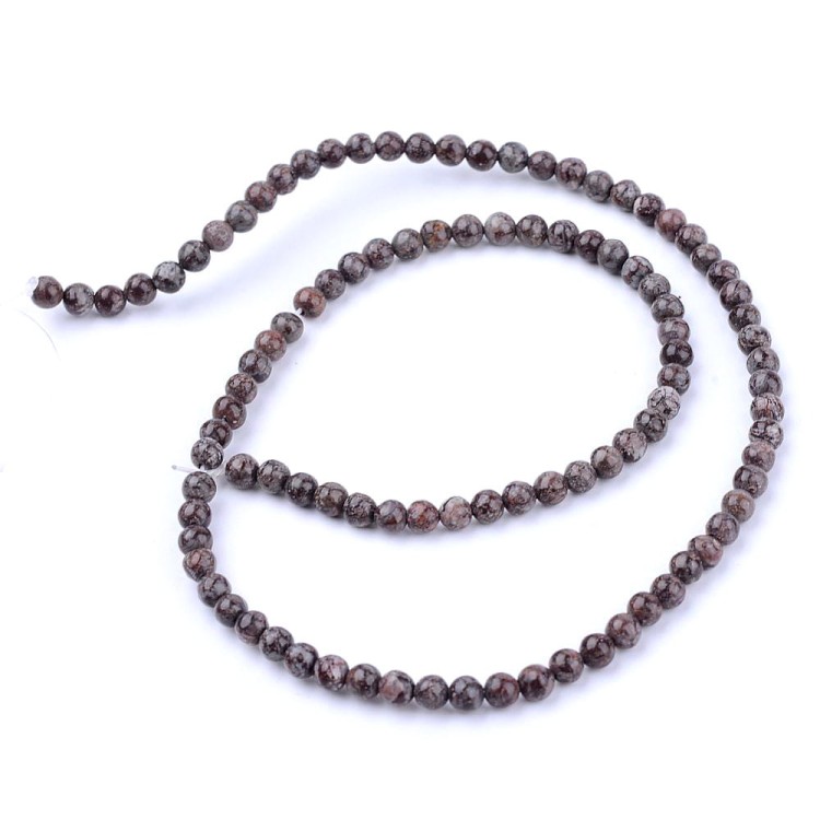 OBS09 Obsydian śnieżny koraliki kule