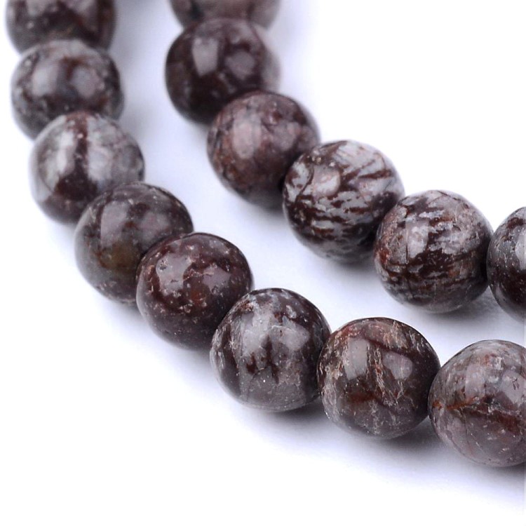 OBS09 Obsydian śnieżny koraliki kule