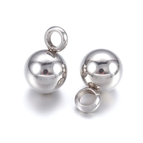 ZSS169 Zawieszka kula kulka 8x5mm stal nierdzewna