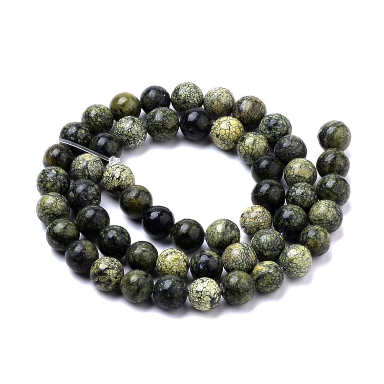 kk011 Serpentynit naturalny koraliki kule