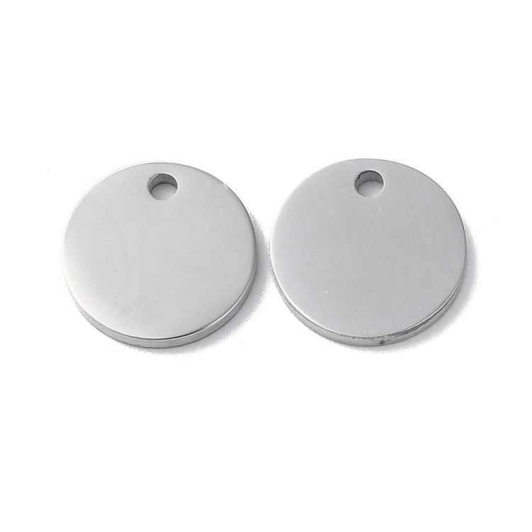 ZSS176 zawieszka ze stali nierdzewnej blaszka okrągła 11mm do grawerowania