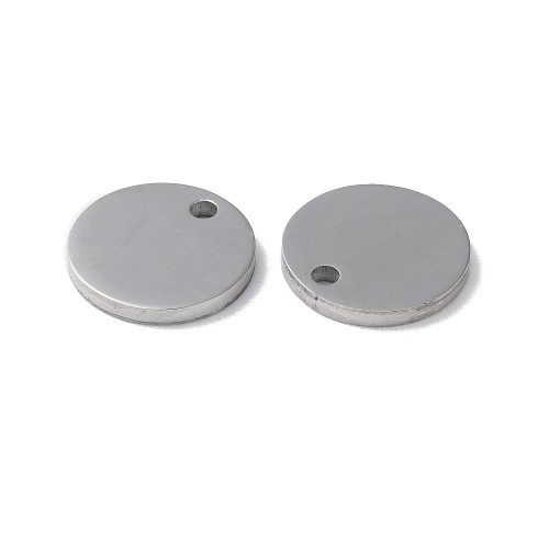 ZSS176 zawieszka ze stali nierdzewnej blaszka okrągła 11mm do grawerowania
