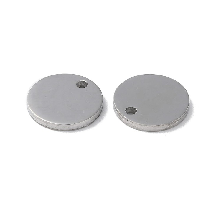 ZSS176 zawieszka ze stali nierdzewnej blaszka okrągła 11mm do grawerowania