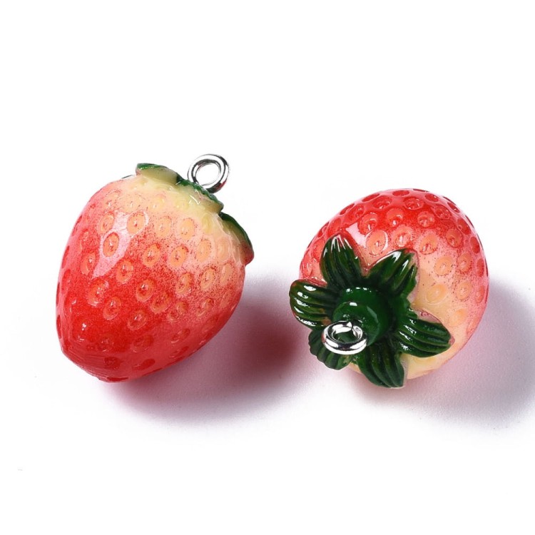 ZAA02 Zawieszka z żywicy - truskawka