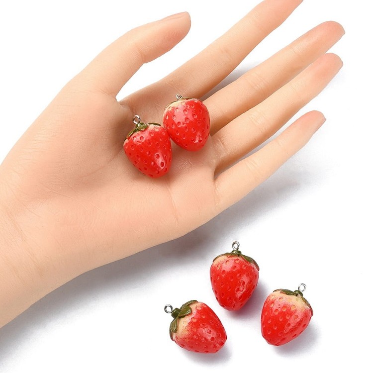 ZAA02 Zawieszka z żywicy - truskawka