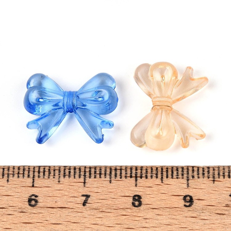 Koraliki akrylowe kokardki